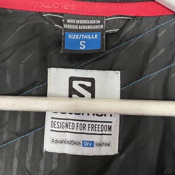 Salomon Blue AdvancedSkin Dry 10K Hooded Snowboard Jacket - Picture 5 of 9